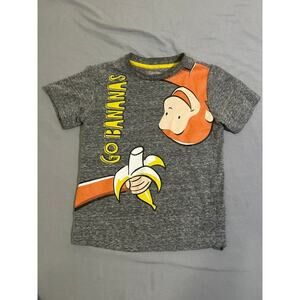 Curious George Gray Short Sleeve T-Shirt - Size 5T